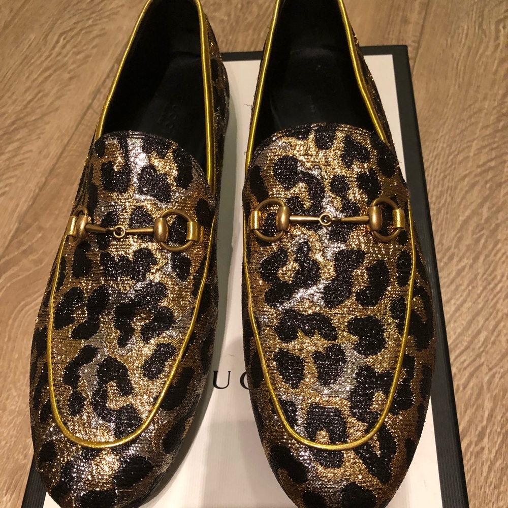 Exclusive Gucci Loafers leopard print size 40.5